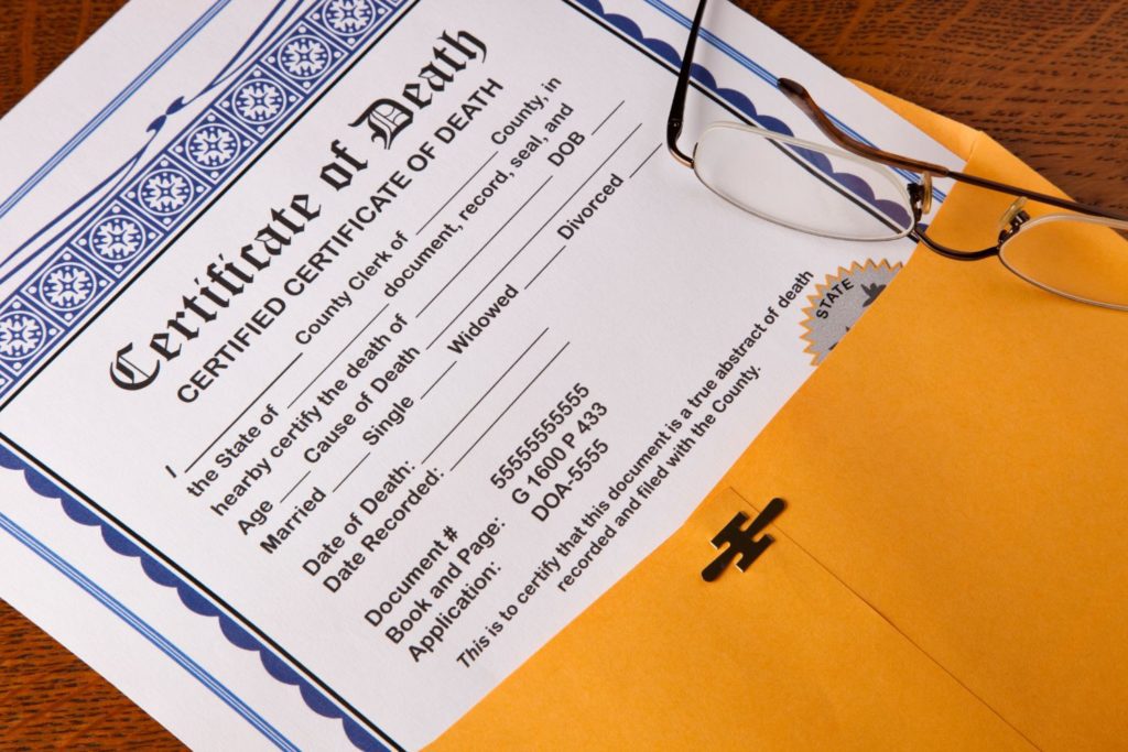 When to Ask for a Copy of the Death Certificate